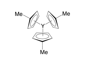 Tris(methylcyclopentadienyl)yttrium(III) Chemical Structure